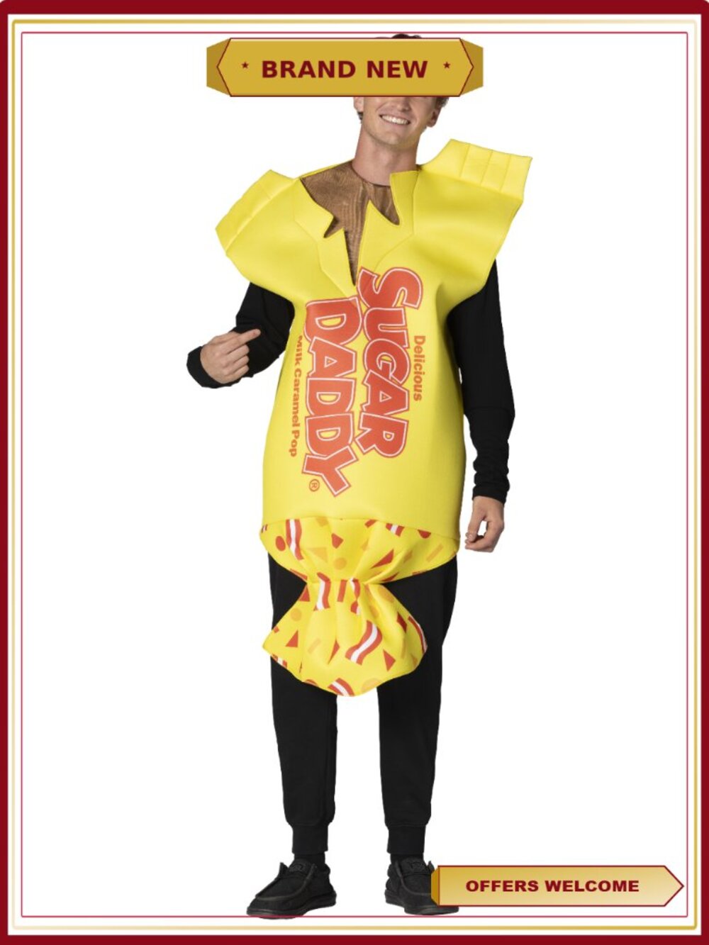 Sugar Daddy Candy Foam Tunic Halloween Costume Adults One Size